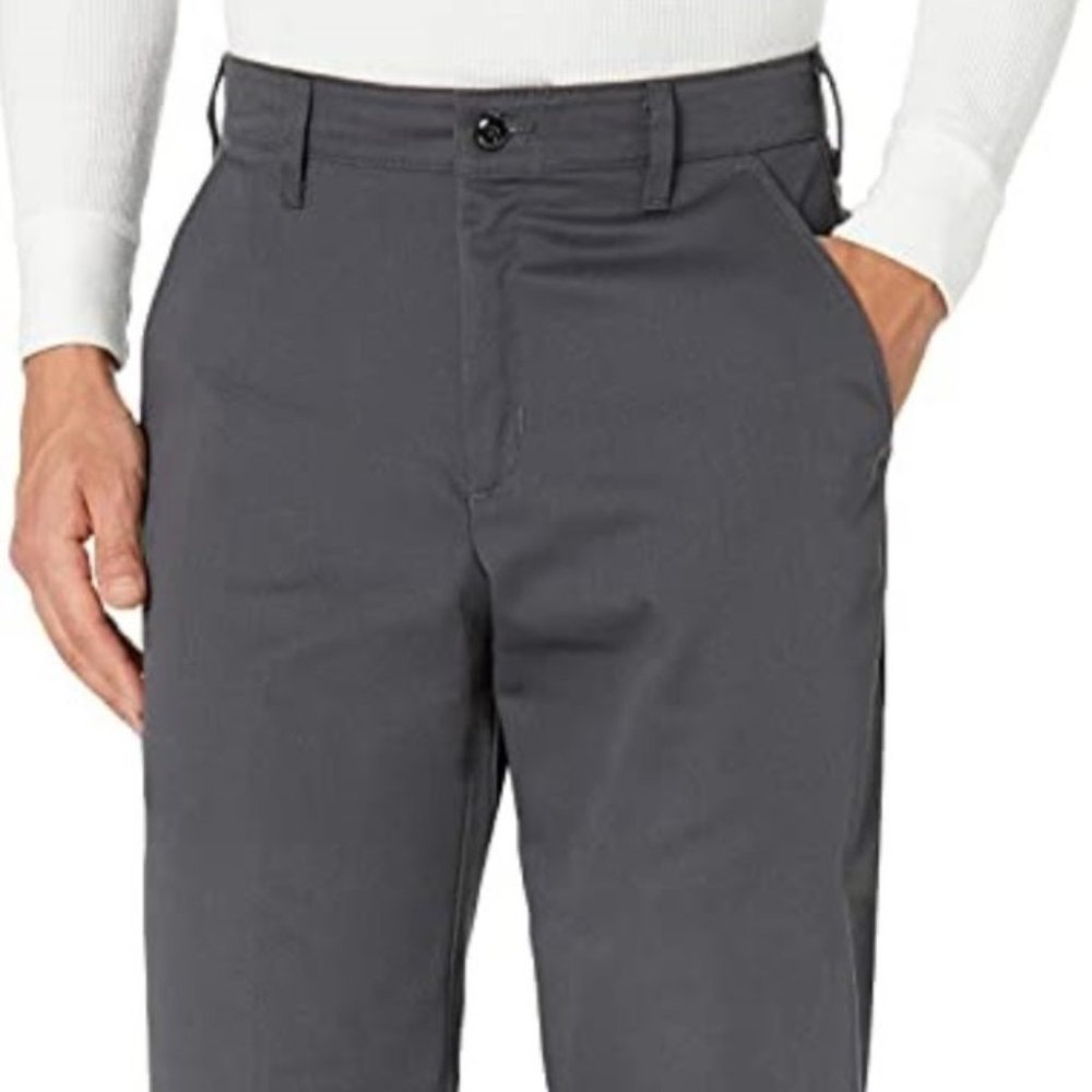 𝅺50X32-| Kap Men's Wrinkle-Resistant | Cotton Work Pant | Charcoal
